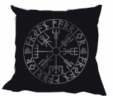 Kissen - Aryan Warrior - Vegvisir - schwarz/silber Kissen - Aryan Warrior - Vegvisir - schwarz/silber