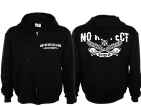 Kapuzenjacke - Ostdeutschland - No Respect - schwarz/weiß Kapuzenjacke - Ostdeutschland - No Respect - schwarz/weiß
