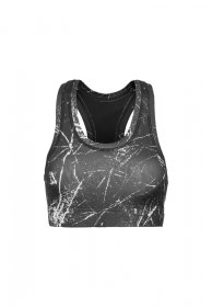 Frauen Sport BH - schwarz/weiß gesprenkelt Frauen Sport BH - schwarz/weiß gesprenkelt