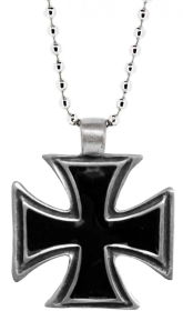 Halskette - Eisernes Kreuz - groß - mit Kugelkette Halskette - Eisernes Kreuz - groß - mit Kugelkette