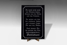 Schieferplatte - Arbeiter Lebenslauf - XXL Format Schieferplatte - Arbeiter Lebenslauf - XXL Format