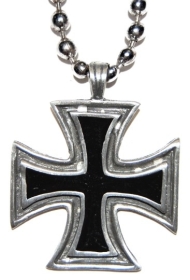Halskette - Eisernes Kreuz 2 mit Kordel Halskette - Eisernes Kreuz 2 mit Kordel