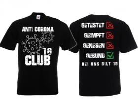 Frauen T-Shirt - Anti Corona Club - 1G Gesund - schwarz Frauen T-Shirt - Anti Corona Club - 1G Gesund - schwarz