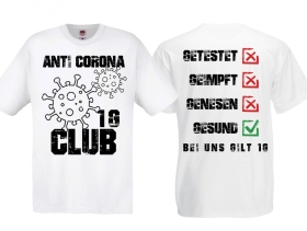 Frauen T-Shirt - Anti Corona Club - 1G Gesund - weiß Frauen T-Shirt - Anti Corona Club - 1G Gesund - weiß