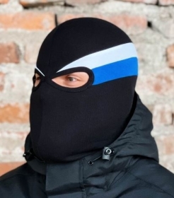 Sturmhaube - K21 - schwarz-weiß-blau ()