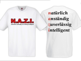 Frauen T-Shirt - N.A.Z.I. - Motiv 1 - weiß Frauen T-Shirt - N.A.Z.I. - Motiv 1 - weiß