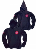 Premium Kapuzenpullover KKK mit Maskefunktion - schwarz Premium Kapuzenpullover KKK mit Maskefunktion - schwarz