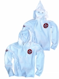 Premium Kapuzenpullover KKK mit Maskefunktion - weiß Premium Kapuzenpullover KKK mit Maskefunktion - weiß