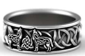 Ring - Geri und Freki - Wölfe Odins Ring - Geri und Freki - Wölfe Odins