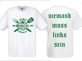 T-Hemd - Feines Schnitzel Schweinsfilet - weiß/grün T-Hemd - Feines Schnitzel Schweinsfilet - weiß/grün