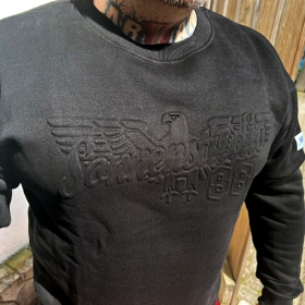Geprägter Pullover - Sonnenstudio 88 - schwarz/schwarz Geprägter Pullover - Sonnenstudio 88 - schwarz/schwarz
