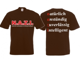 Frauen T-Shirt - N.A.Z.I. - Motiv 1 - braun Frauen T-Shirt - N.A.Z.I. - Motiv 1 - braun
