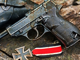 Blechschild - 12x18cm - Walther P38 Blechschild - 12x18cm - Walther P38