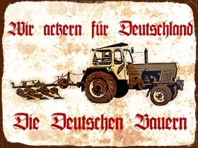 Blechschild - 12x18cm - Wir ackern für Deutschland - Die deutschen Bauern Blechschild - 12x18cm - Wir ackern für Deutschland - Die deutschen Bauern