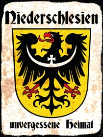 Holzschild - 30x40cm - Niederschlesien - Unvergessene Heimat Holzschild - 30x40cm - Niederschlesien - Unvergessene Heimat