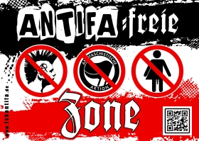 Antifa freie Zone - Aufkleber Paket 100 Stück Antifa freie Zone - Aufkleber Paket 100 Stück