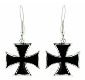Ohrringe - Eisernes Kreuz - schwarz Ohrringe - Eisernes Kreuz - schwarz