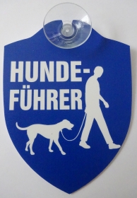 Schild mit Saugnapf - Hundeführer Schild mit Saugnapf - Hundeführer