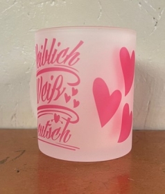 Glas Tasse - Weiblich Wiss Deutsch Glas Tasse - Weiblich Wiss Deutsch