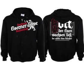Kapuzenjacke - Eiserner Löwe - Der Gott der Eisen wachsen ließ - schwarz Kapuzenjacke - Eiserner Löwe - Der Gott der Eisen wachsen ließ - schwarz