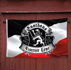 Fahne - Gasthaus Eiserner Löwe Fahne - Gasthaus Eiserner Löwe