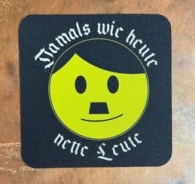 Getränkeuntersetzer - Nettes Gesicht - Damals wie heute Getränkeuntersetzer - Nettes Gesicht - Damals wie heute