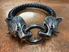 Armband - Odins Wolf mit Edelstahl Klick Verschluss - 25 cm Armband - Odins Wolf mit Edelstahl Klick Verschluss - 25 cm