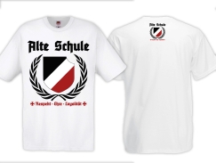 T-Hemd - Alte Schule - SWR - Respekt - Ehre - Loyalität - weiß T-Hemd - Alte Schule - SWR - Respekt - Ehre - Loyalität - weiß