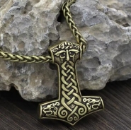 Halskette - Thors Hammer - Hammerfest - antike Bronze Optik Halskette - Thors Hammer - Hammerfest - antike Bronze Optik