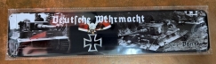 Blechschild - 10x45cm - Deutsche Wehrmacht - Tiger Panzer - D188 (461) Blechschild - 10x45cm - Deutsche Wehrmacht - Tiger Panzer - D188 (461)