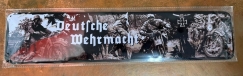 Blechschild - 10x45cm - Deutsche Wehrmacht - Kradmelder - D189 (460) Blechschild - 10x45cm - Deutsche Wehrmacht - Kradmelder - D189 (460)