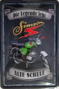 Blechschild - Simson - alte Schule - die Legende lebt (S51) - BS690 (454) Blechschild - Simson - alte Schule - die Legende lebt (S51) - BS690 (454)