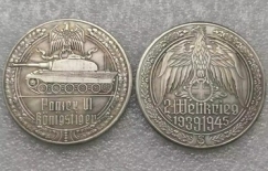 Medallie - Panzer - Königstiger - silbern - Sammleranfertigung Medallie - Panzer - Königstiger - silbern - Sammleranfertigung
