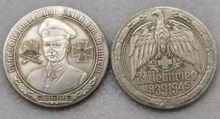 Medallie - Generalfeldmarschall Erich von Manstein - silbern - Sammleranfertigung Medallie - Generalfeldmarschall Erich von Manstein - silbern - Sammleranfertigung