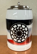 Bierkrug mit Zinndeckel - SWR - Schwarze Sonne Bierkrug mit Zinndeckel - SWR - Schwarze Sonne