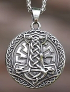 Halskette - Thors Hammer mit Schwarzer Sonne Halskette - Thors Hammer mit Schwarzer Sonne