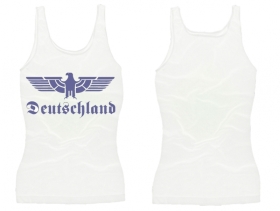 Frauen Top - Reichsadler - weiß/metallic Frauen Top - Reichsadler - weiß/metallic