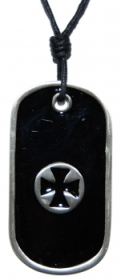 Halskette - Eisernes Kreuz - Schildform - dunkel Halskette - Eisernes Kreuz - Schildform - dunkel