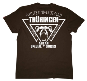 Premium Shirt - Division Thüringen - Aryan Special Forces - braun Premium Shirt - Division Thüringen - Aryan Special Forces - braun