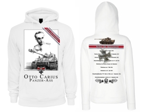 Frauen - Kapuzenpullover - Helden für Deutschland - Otto Carius - weiß Frauen - Kapuzenpullover - Helden für Deutschland - Otto Carius - weiß
