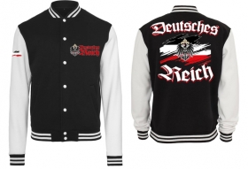 College Jacke - schwarz/weiß - Deutsches Reich College Jacke - schwarz/weiß - Deutsches Reich