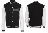 College Jacke - schwarz/weiß - Ultrarechts Deutschland - Motiv 1 College Jacke - schwarz/weiß - Ultrarechts Deutschland - Motiv 1
