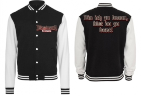 College Jacke - schwarz/weiß - Ultrabraun College Jacke - schwarz/weiß - Ultrabraun