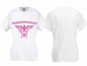 Frauen T-Shirt - Reichsgrillmeisterin - weiß/rosa Frauen T-Shirt - Reichsgrillmeisterin - weiß/rosa