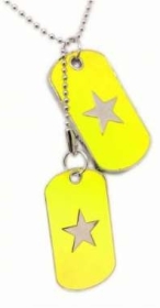 Halskette - Dogtag - Gelb - Stern Halskette - Dogtag - Gelb - Stern