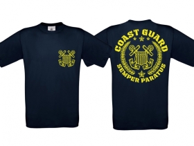 Frauen T-Shirt - Coastguard - navy/gelb - Motiv3 Frauen T-Shirt - Coastguard - navy/gelb - Motiv3