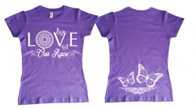 Frauen T-Shirt - Love our Race - lila Frauen T-Shirt - Love our Race - lila