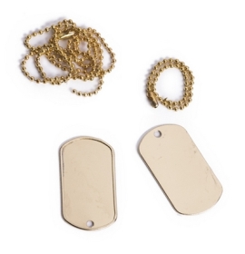 Halskette - Dogtag - US Style - Gold Halskette - Dogtag - US Style - Gold