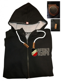 Druck18 Premium - Kapuzenjacke - Afrika Korps - schwarz Druck18 Premium - Kapuzenjacke - Afrika Korps - schwarz