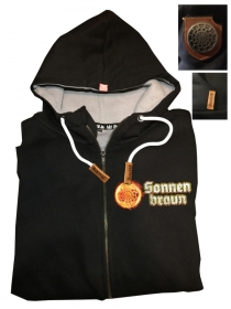 Druck18 Premium - Kapuzenjacke - Sonnenbraun - schwarz Druck18 Premium - Kapuzenjacke - Sonnenbraun - schwarz